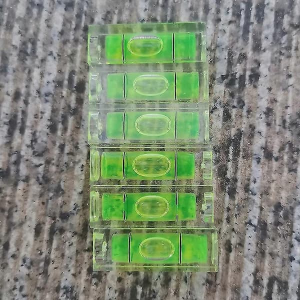 6 stk. Mini Boble Vaterpas 10x10x29mm Firkantede Vaterpas til Vægrammer Kunstudstillinger Billedophæng