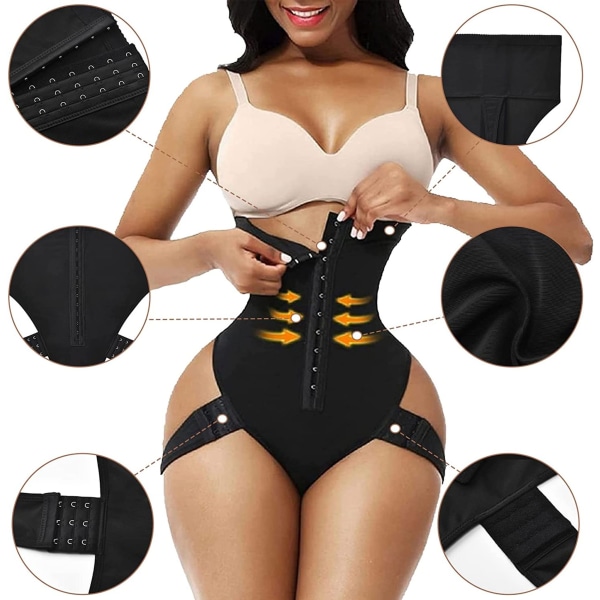 Dam midjekontroll Shapewear Jumpuit Hög midja magkontroll byxor S s