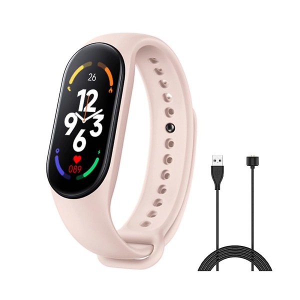 Mi 7 Smart Armband Watch Fitness Tracker Sport Smartband Blodtrycksmätare Armband Smart Band Uppgraderad version pink