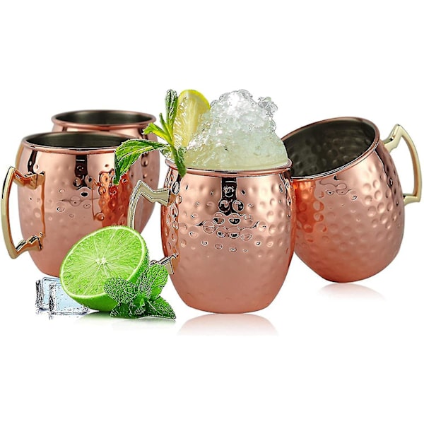 Moscow Mule Mukit - 4 kappaleen valmistettu mukisetti