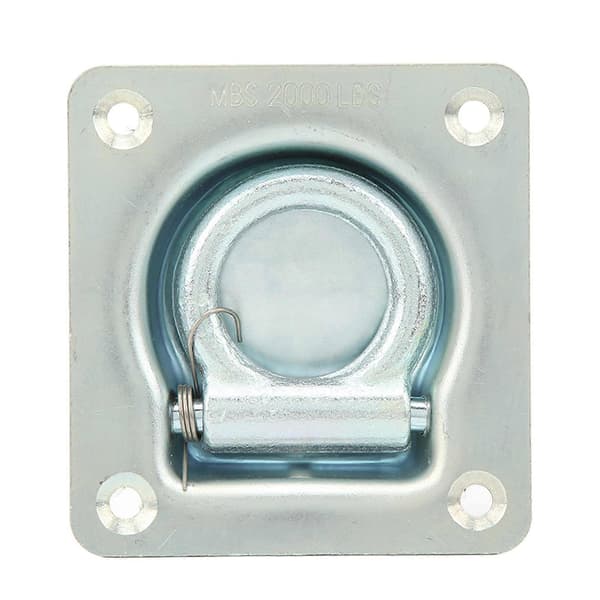 4 STK Innfelt Tilhenger Tau Ring Rustfritt Stål 2000lb Maksimal Bruddkraft Tilhenger Festestropper for Varebiler Tilhengere