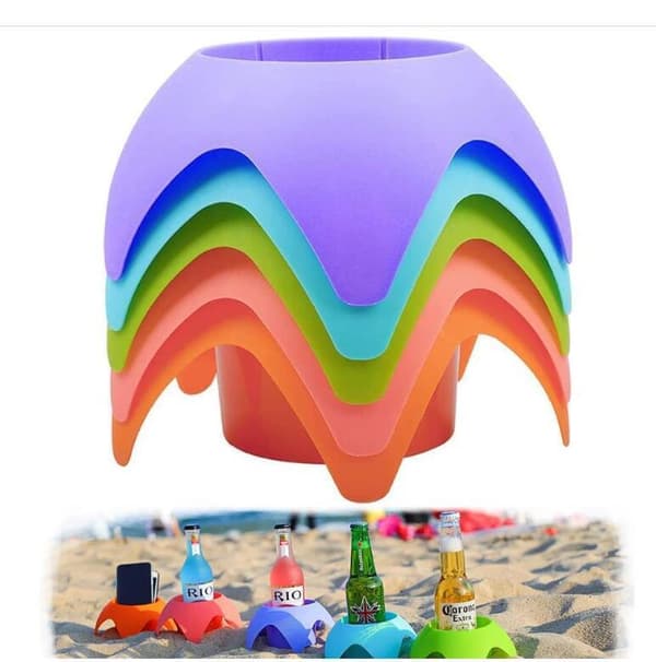 5 STK Strand Drikkeunderlag Sandunderlag 14.5*7.5cm