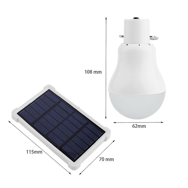 15w 150lm Bærbar Solenergi Panel Belysningssystem