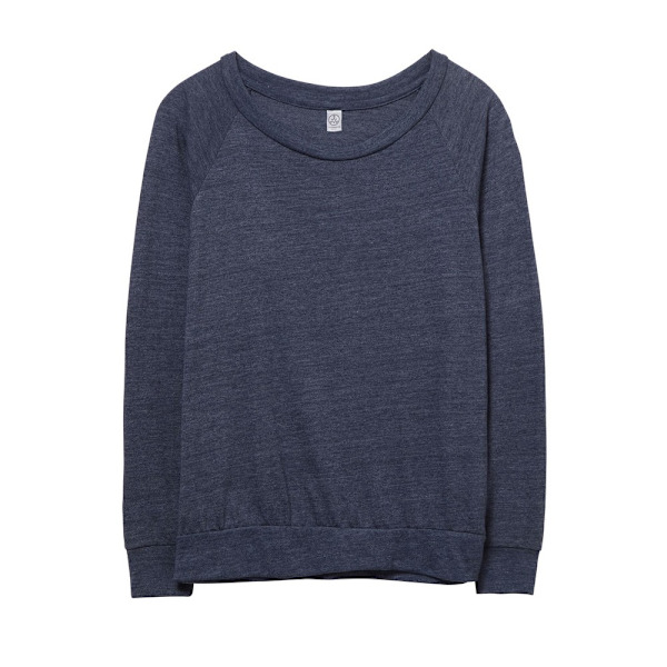 Vaihtoehtoiset vaatteet Naiset/Naiset Eco-Jersey louchy Pullover X Eco Ivory Eco True Navy S