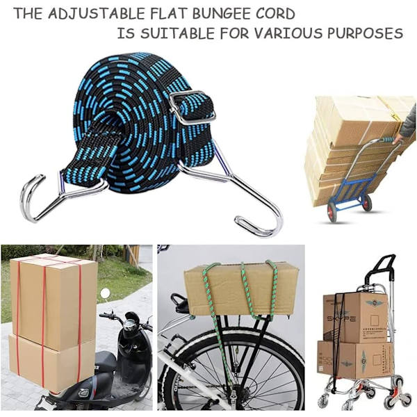 2 bagasjestropper for å feste stropper for transport, camping