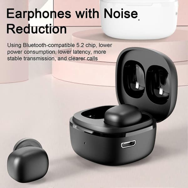 Trådløse ørepropper Oppslukende stereolyd Avansert støydemping Bluetooth-kompatible 5.2 In-ear hodetelefoner