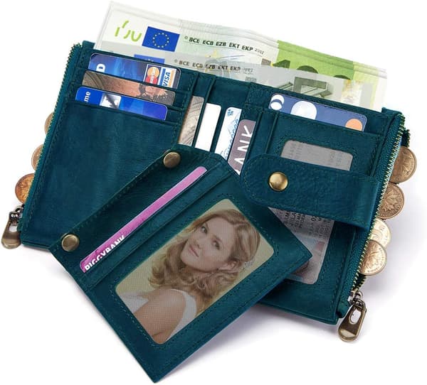 Companion Damepung Ægte Læder RFID Blokerende Dame Co