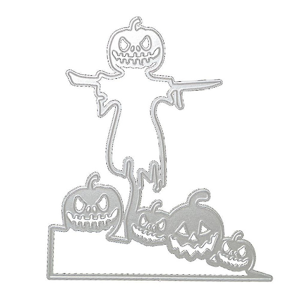 Halloween Græskar Metal Skærestencils DIY Scrapbooking Album Papirkort Skabelon Form Dekoration