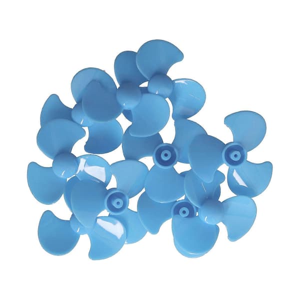 10 stk 50 mm 3-blads propell ABS-svingpropeller erstatning DIY bilmodell tilbehør blå