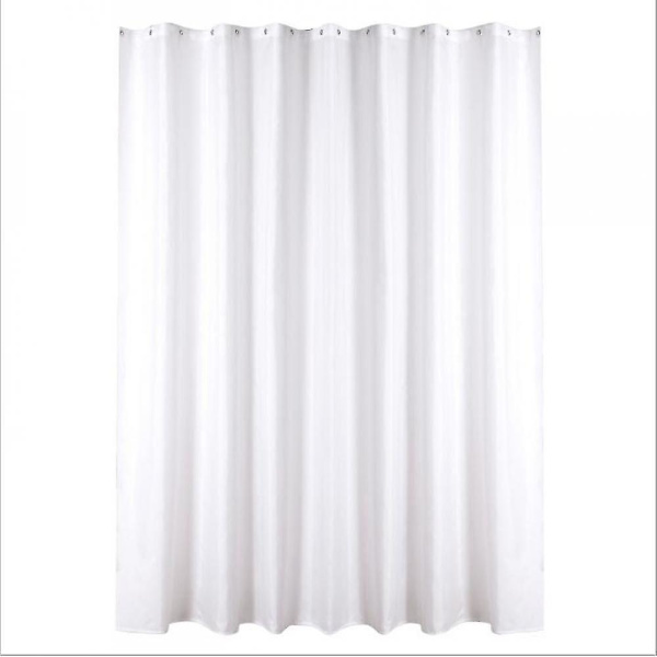 Hem Textil Duschdraperi Tjock Vattentät Enfärgad Duschdraperi Toalett Badrum Hotell Duschdraperi Julpresent white 200*220CM