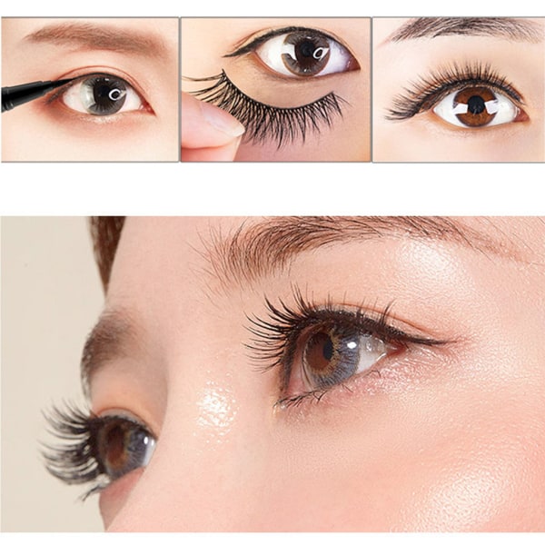 3 par magnetiske eyeliner falske øjenvipper til fester Bryllupsforlovelsesaktiviteter Magnetisk eyeliner med 3D-øjenvipper Package one 9