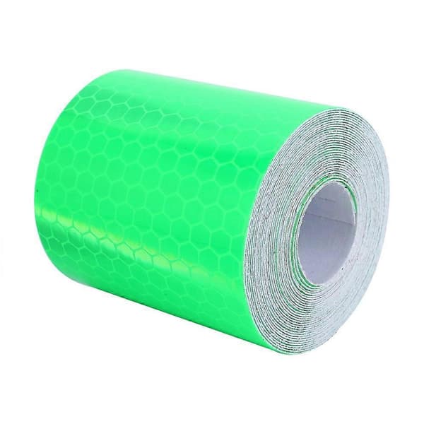 Fluorescerende Ren Sikkerhet Reflekterende Bilveggklistremerke Advarselstape Rull 300cm