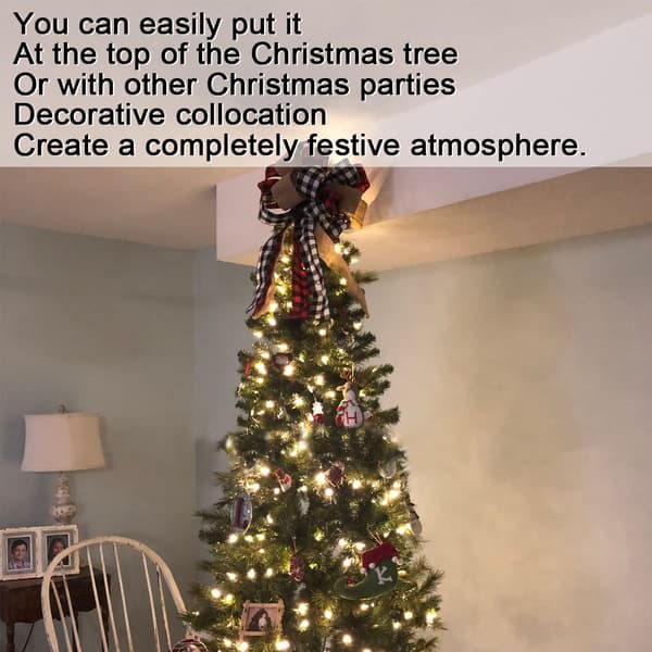 Christmas Tree Topper Upplyst stjärna med LED Roterande Snowflake style1