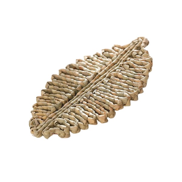 1/2/3/5 Rattan Asetusalusta Luovaan Paksuun Khaki Lehtimuotoon Light Brown 23x16cm 1Set