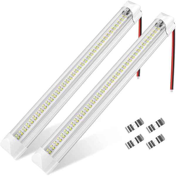 12V LED indvendig lysskinne lyse billygter 72LED'er med tænd/sluk-kontakt
