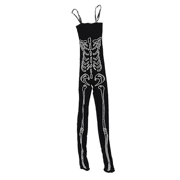 1 st Sexiga underkläder Grenlösa skelettmönster Grimma Halloween Jumpsuit Sidenstrumpor Underkläder för vuxna