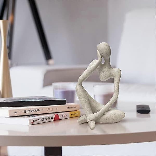 Sandstein Harpiks Tenkerstil Abstrakt Skulptur Statue Samleobjekt