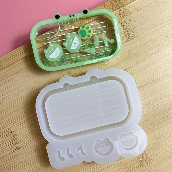 DIY Epoxy Søt Frosk Ornament Kvikkssand Form Dråpelim Silikon Hjemmelaget Form