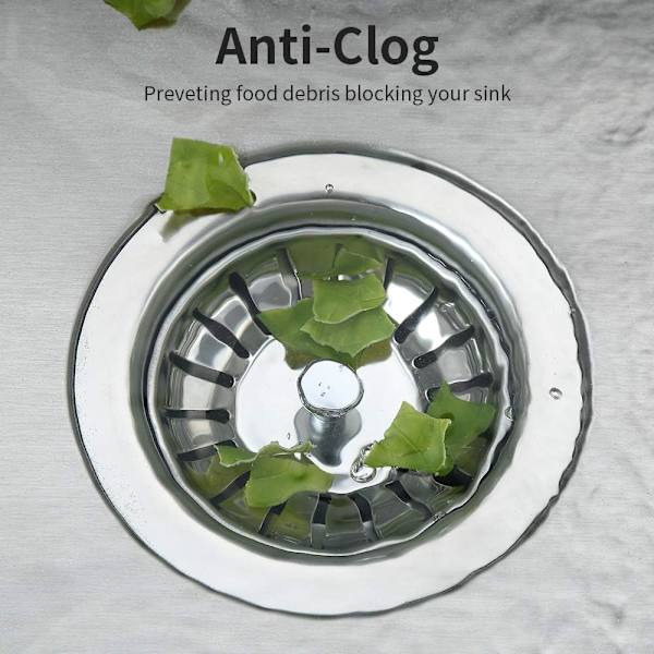 Diameter 78mm, 2 stk, 304 vaskepropper Afløbsprop Hoved Rustfrit stål