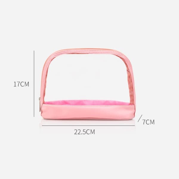 Transparent rese-necessär Shell Makeup Kosmetikaväska SVART Black