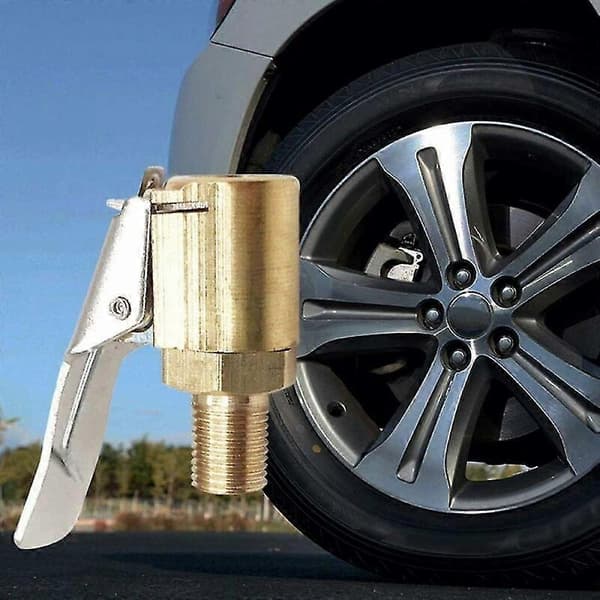 Bil Dæk Inflation Dyse Dæk Luft Chuck Hjul Pumpe Dæk Ventil Inflator Clip Klemme Adapter Messing Stik Køretøjer