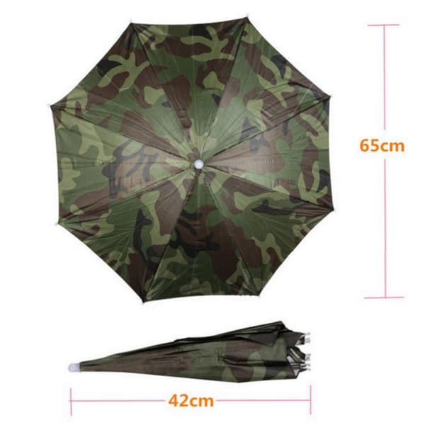 Fiske paraply paraplyhatt for moro og latter