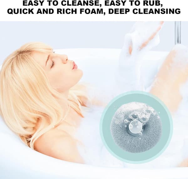 3 stk. Badesvampe, Body Scrubber Loofah Shower Puff, Rich Bubble