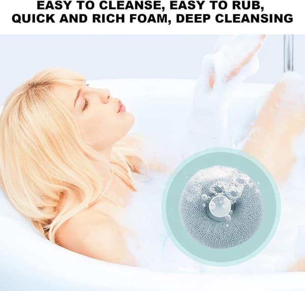 3 stk Badesvamper, Body Scrubber Loofah Dusjpuff, Rich Bubble
