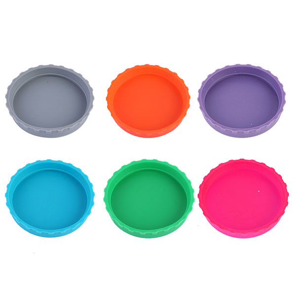 6 stk. Silikonelæskedåser til standard læskedåser 6 Colors Each