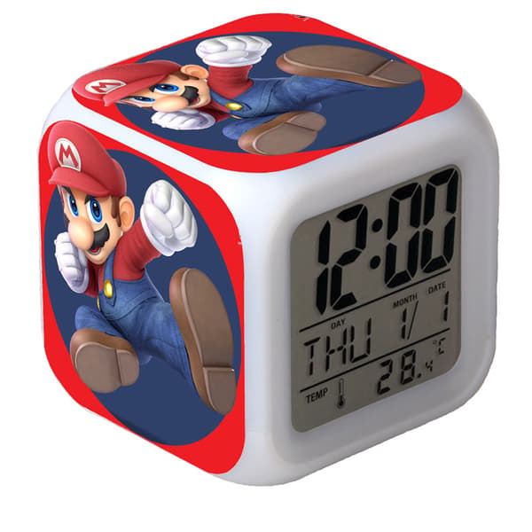 #Super Mario Farverig Farveskiftende Vækkeur#