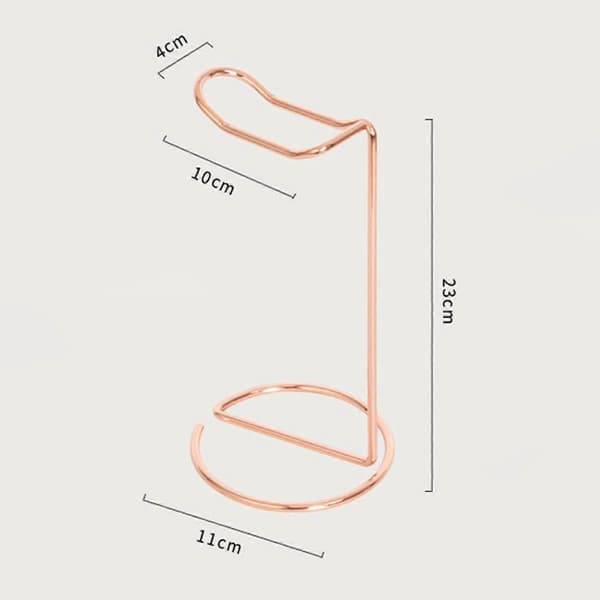 Hodetelefonstativ, hodetelefonstativ med stabil base, egnet for dataspill, kontorheadset, bærbart hodetelefonstativ, rosegull
