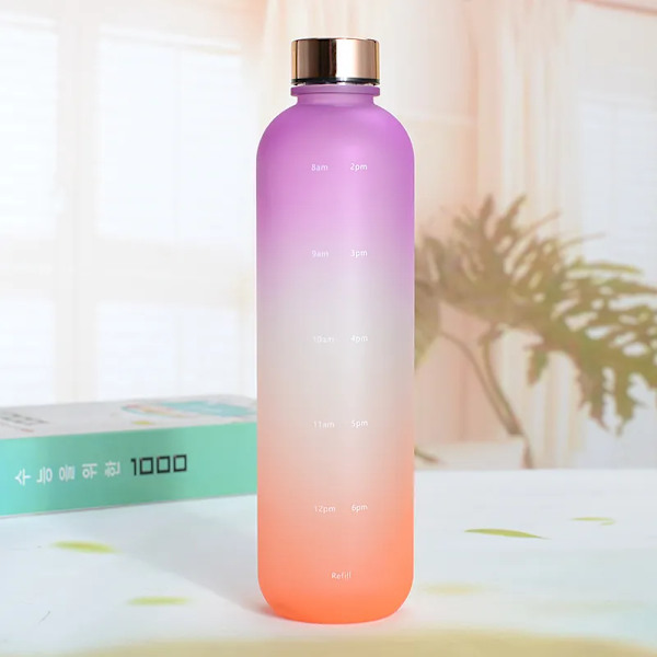 1000ML/1400ML Kawaii Bjørn Kjele Halmvannkopp 1000ml-Purple Orange