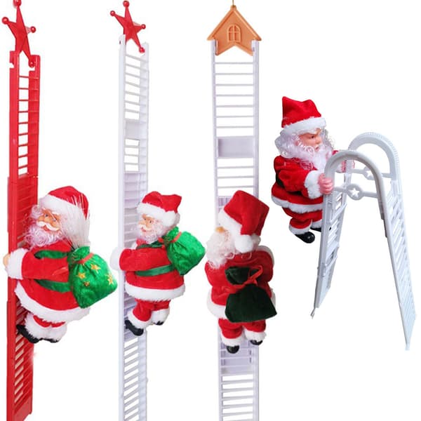 Elektrisk julemand til dukke med taske klatrestige Xmas Party Deco null - A