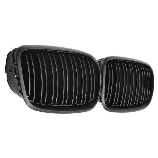 Musta etupuskurin kaksoisrimainen etumaski X5 X6 E70 E71 2007-2014