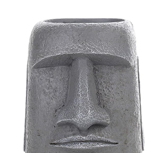 1/2/3/5 Påskeøen Statue Blomsterpotte Sukkulent potte til hjemmet Grey Type 3 1 Pc
