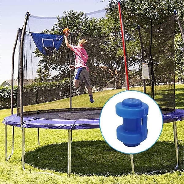 10 stk. trampolin-endestykker, trampolin-stanghætter, trampolin-endestykke, til trampolin-krogstang-endestykke sikkerhedsnet reservedel (blå)