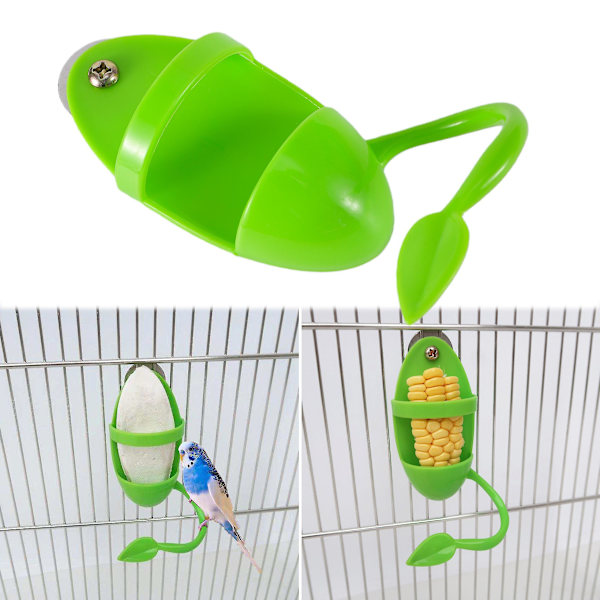 Papegojamatare Fågel sittande ram Rolig fågelburmatare Papegojamatningsleksak Plastmatningstillbehör för husdjur Papegojamatningsleksak