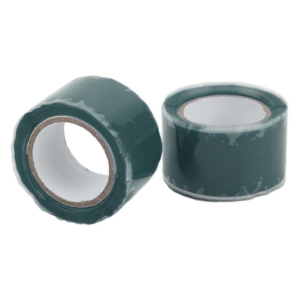 2 STK Selvsmeltende silikontape Isolasjon Vanntett Teip for reparasjon av vannrørslange Grønn