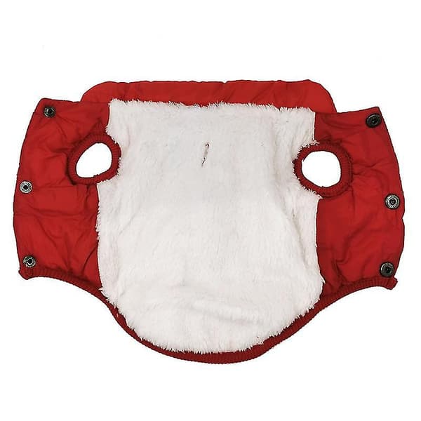 Husdjur Vinter Förtjockad Var Snap Väst Boullskläder (M, röd) 1 Styck Red m