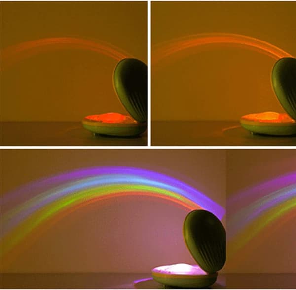 Regnbueprojeksjonslampe LED himmel neon fargerikt nattlys USB-lading