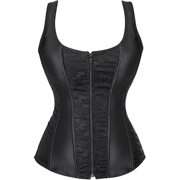 Korsetit naisille Overbust Bustier Top Gothic Sexy Shoulder 2928black 5XL