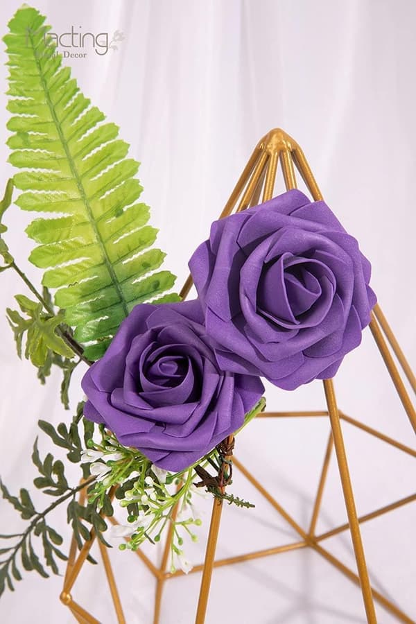 60st konstgjorda rosblommor, Real Touch Foam Blommor för mödrar