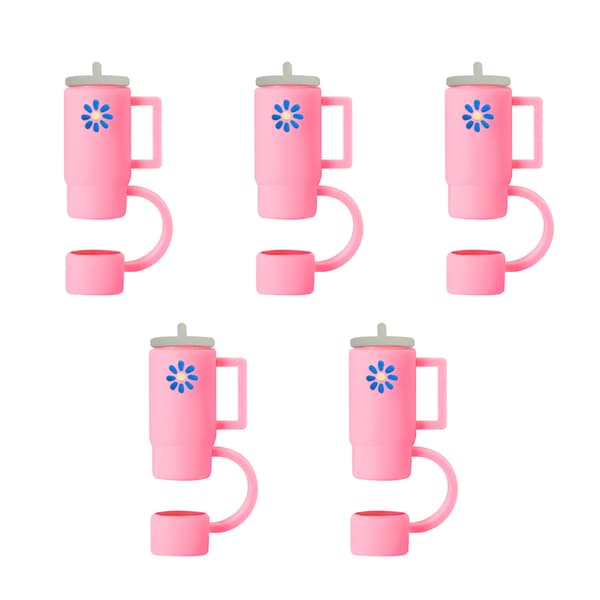 #5 st Universalt Halm Dammskydd (Rosa), Söt Halmhatt, Silikon Gl#
