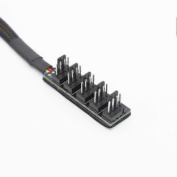 5-veis 4-pins CPU-kjølerkabinett PWM-kjølevifte strømkabelnav splitteradapter