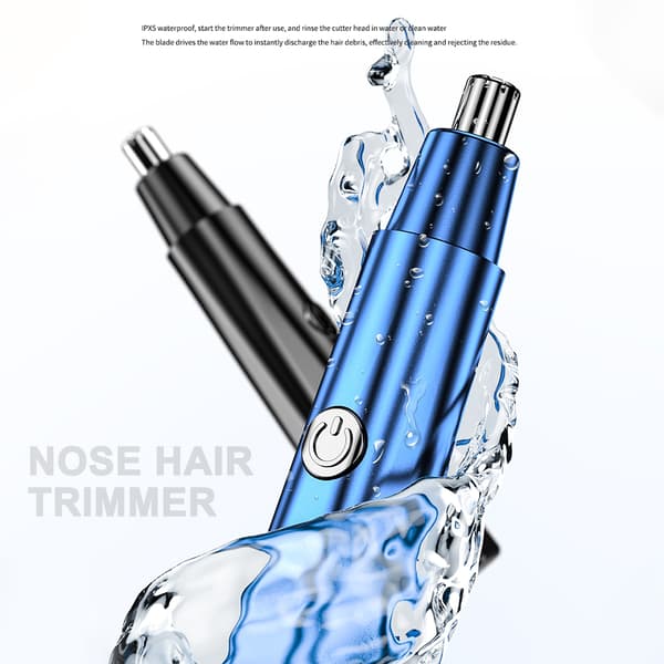 Næsehårstrimmer USB-opladning Elektrisk hårfjerner Blue 1Pc Head
