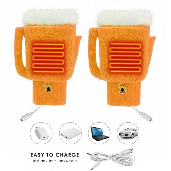#Keltaiset USB-lämmitettävät käsineet lämpimät käsineet#