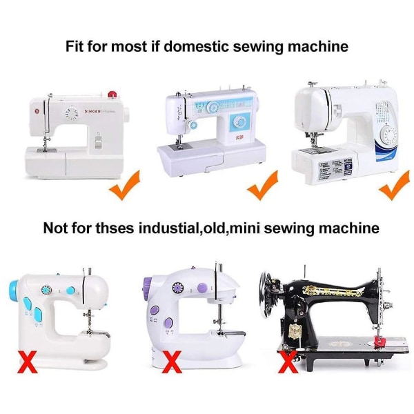 Set med 11 syfotstillbehör Overlockfot