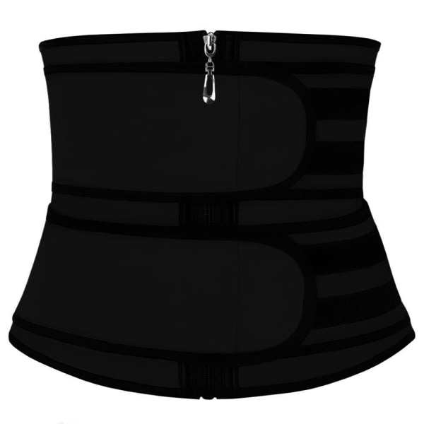 Waist Trainer med Två Band, Svart - Black XL