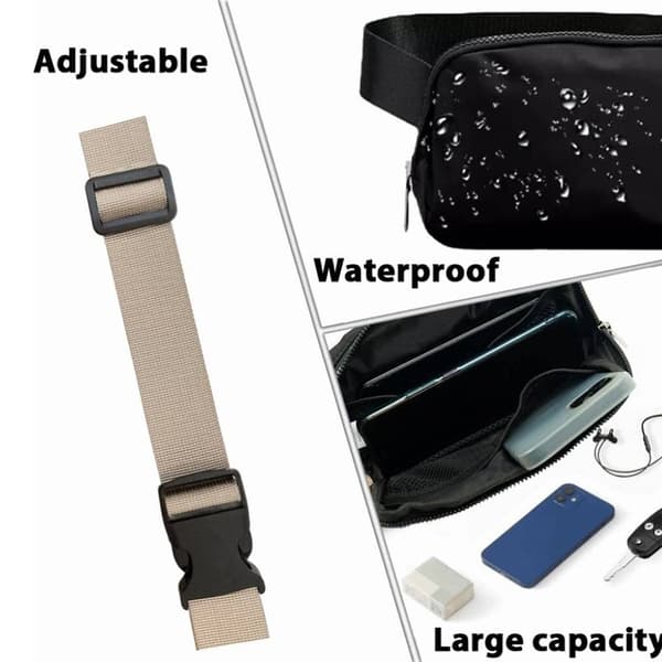 Fanny Bältesväska Midjepaket Crossbody-väskor Bumbag för löpning Khaki