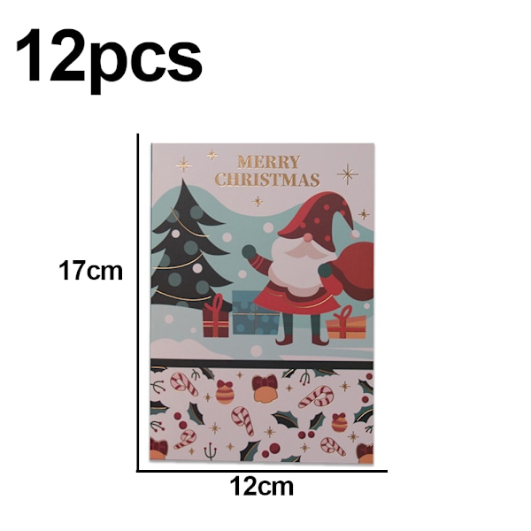 Christmas Eske gratulasjonskort Multi-Pack Sett，Vinter style 5
